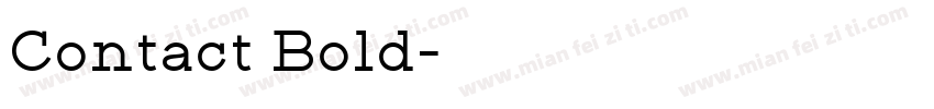 Contact Bold字体转换